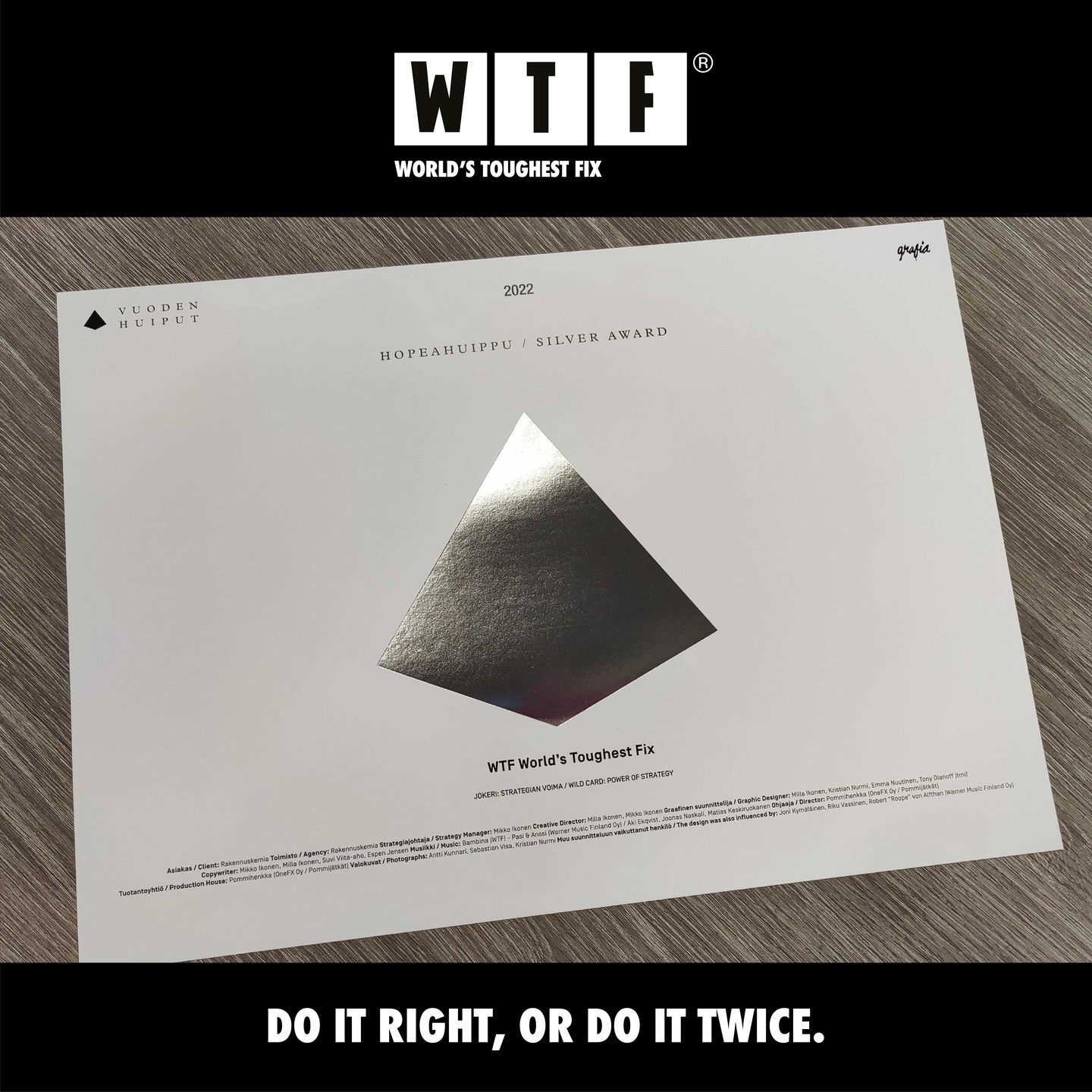 WTF®-brändille menestystä Vuoden Huiput-kilpailussa