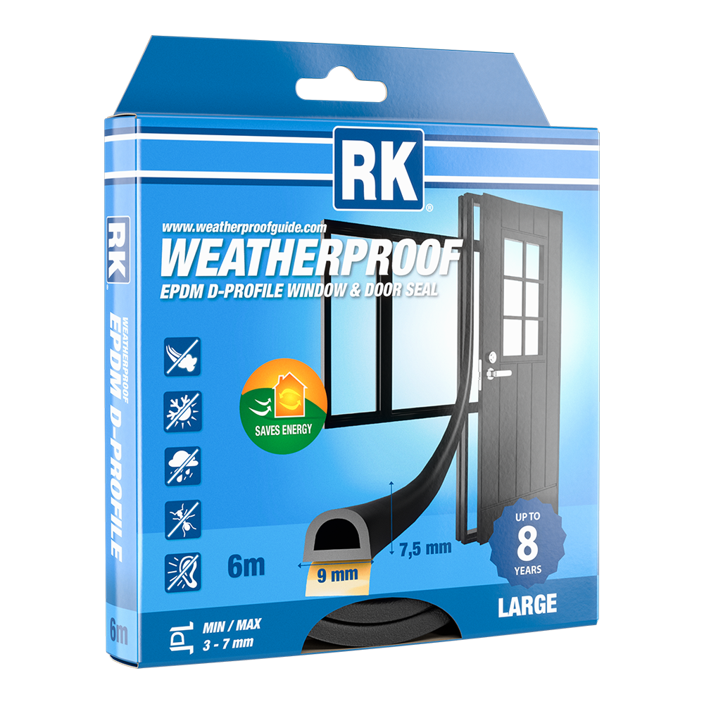 Window and Door Seal EPDM, D-profile