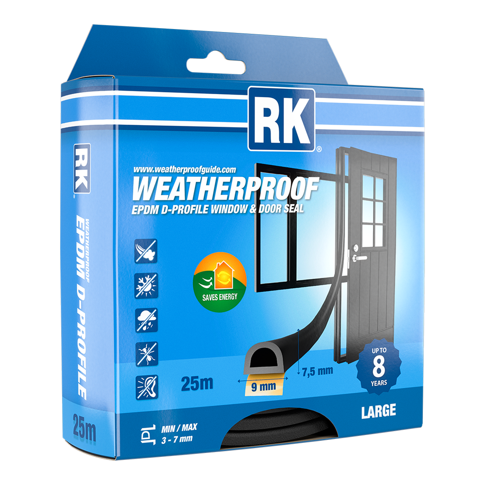 Window and Door Seal EPDM, D-profile