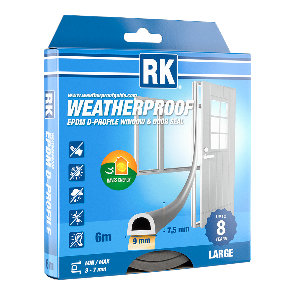 Window and Door Seal EPDM, D-profile