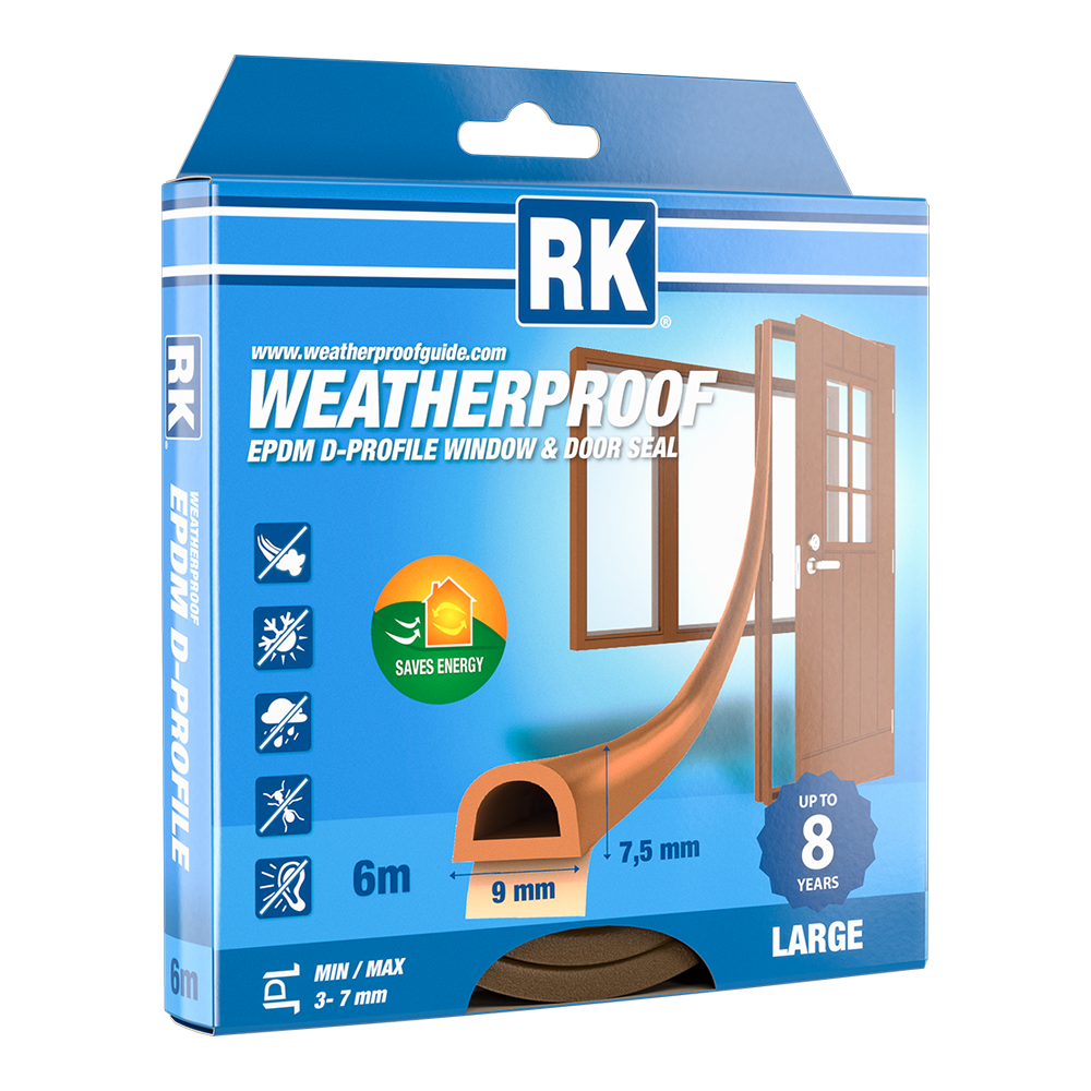 Window and Door Seal EPDM, D-profile