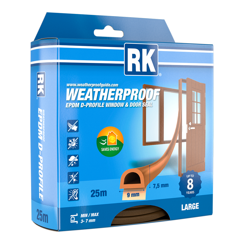 Window and Door Seal EPDM, D-profile